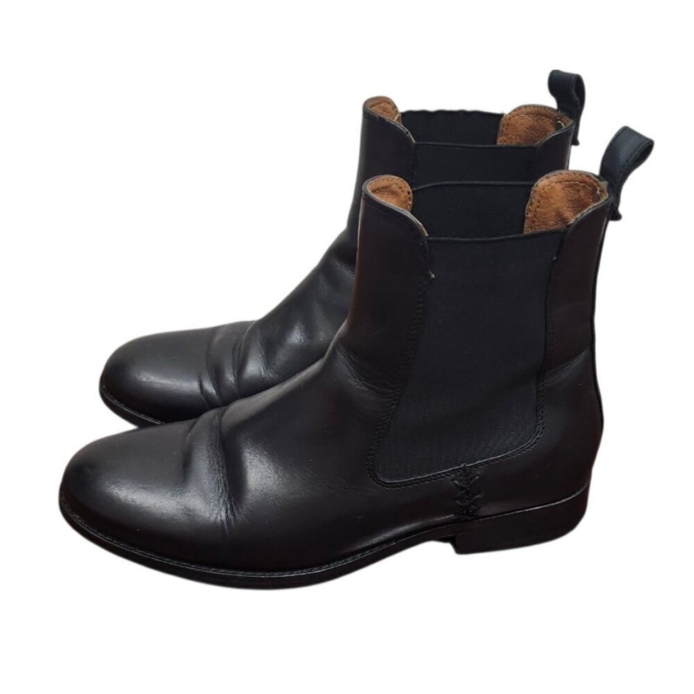 Frye Women’s Melissa Chelsea Leather Black Ankle Boots Women’s Size7 - Picture 6 of 15
